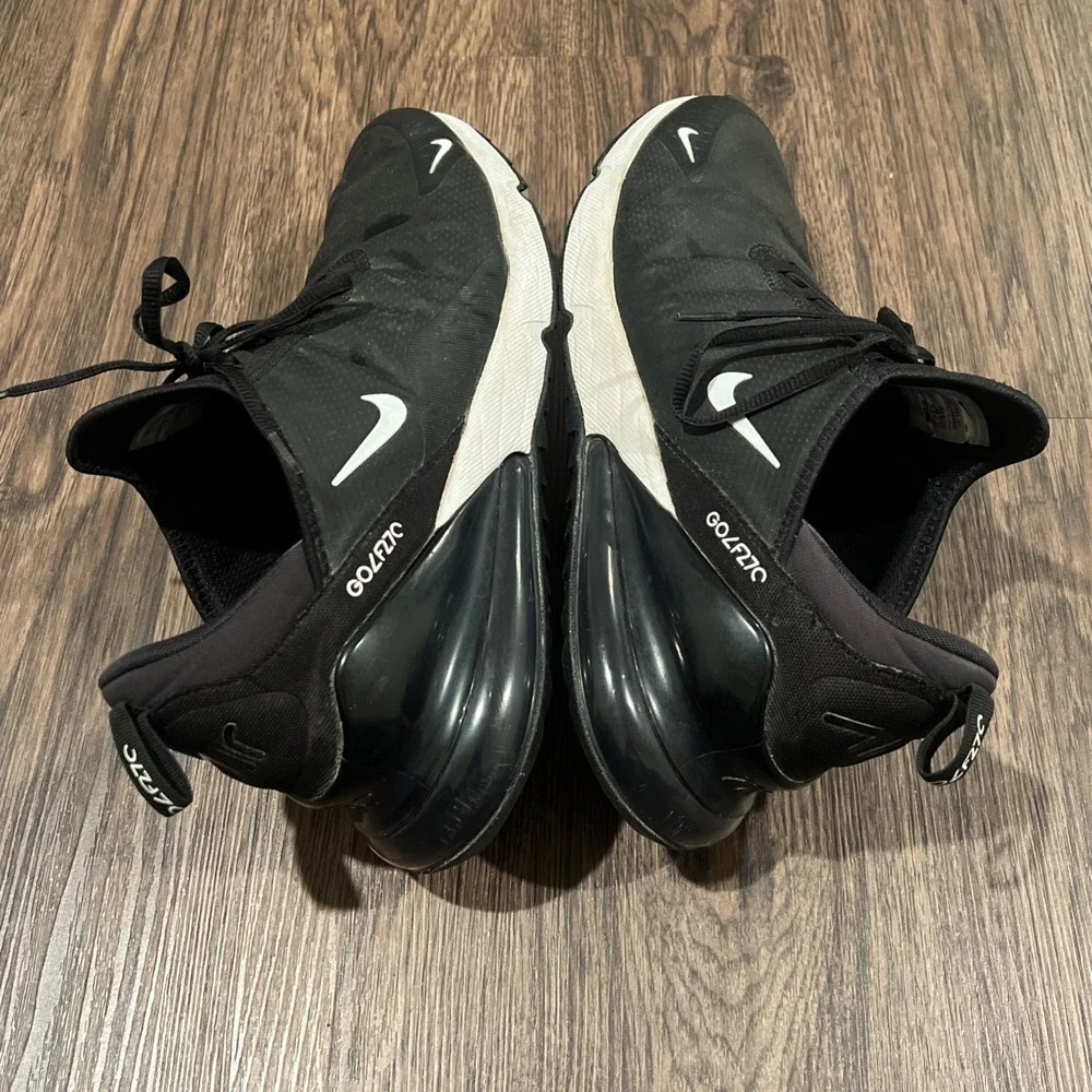 Nike Air Max 270 G Golf Shoes Color Black White Men's Size 12
